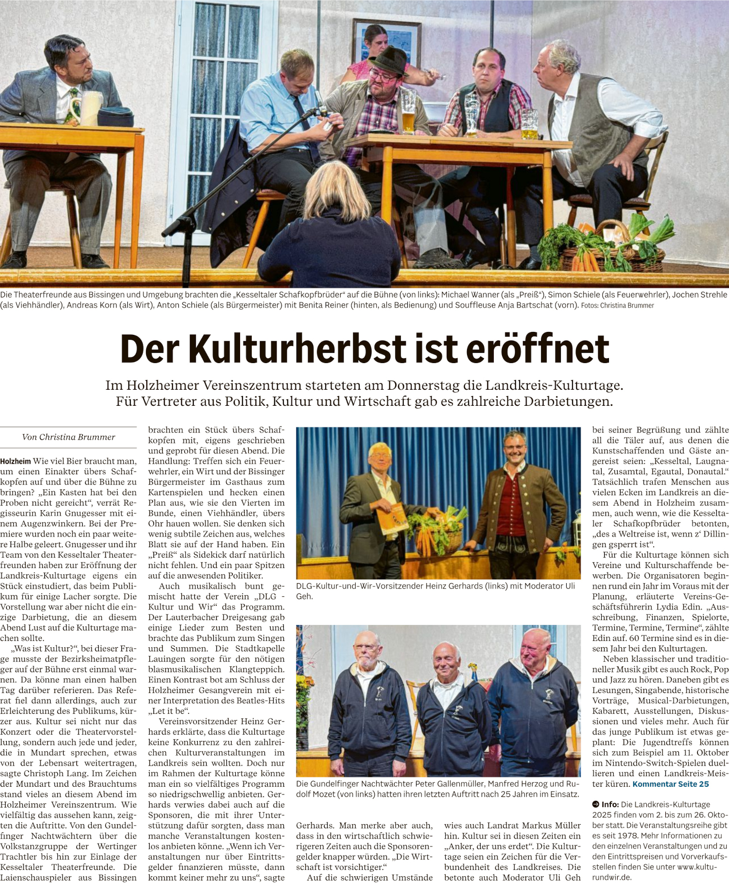 2025-10-04_Donau_Zeitung_Der_Kulturherbst_ist_eroffnet